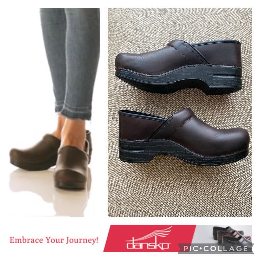 Dansko Antique Brown Oiled Clog. Size 42. EUC.